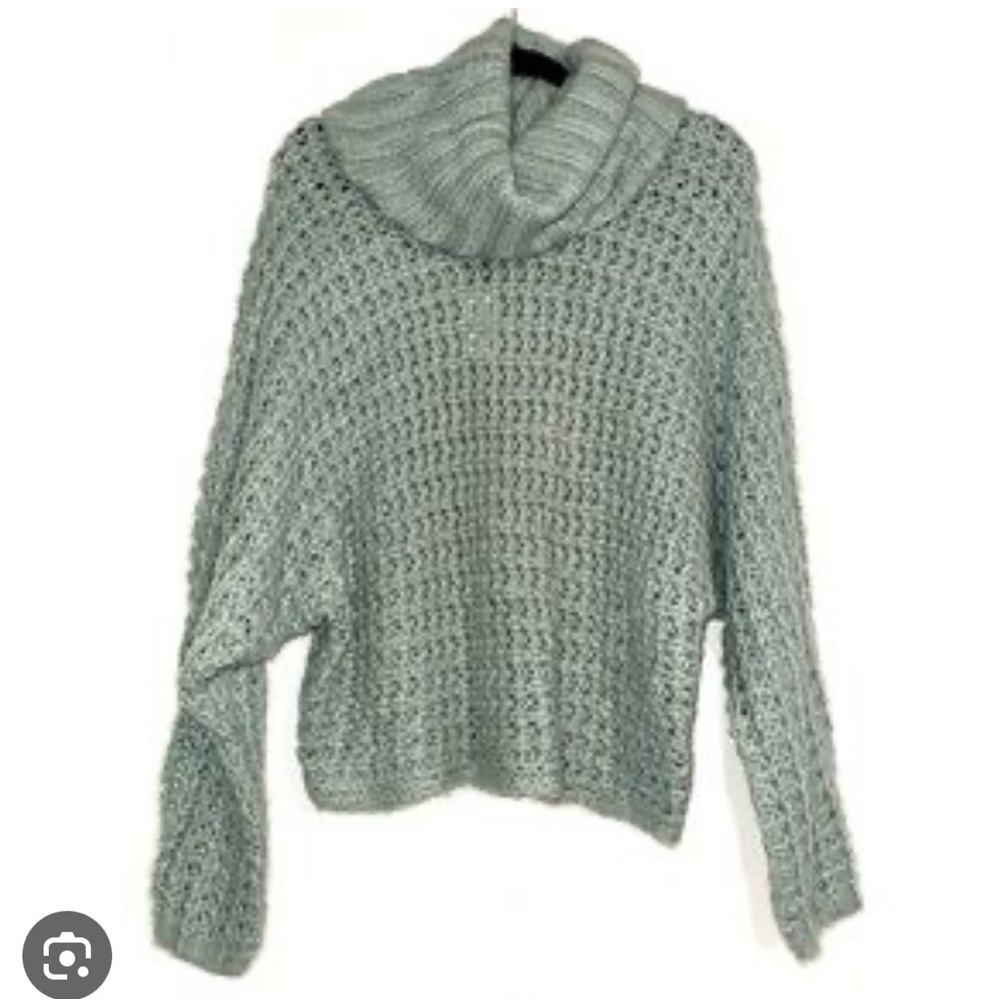 Express Oversized Cowl Neck Chunky Knit Dolman Sweater- Medium